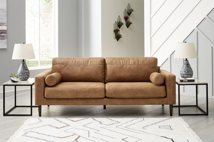 Haines Furniture Outlet - Ashley Furniture - Telora Living Room - Sofa / Caramel - 4100238