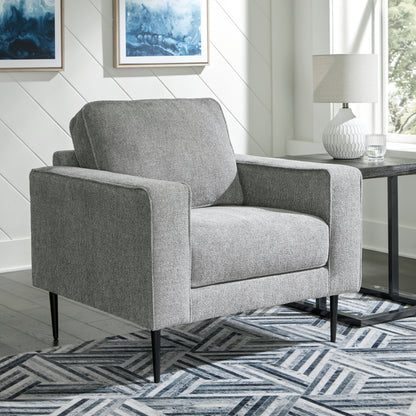 Haines Furniture Outlet - Ashley Furniture - Hazela Living Room - Chair / Charcoal - 4110220