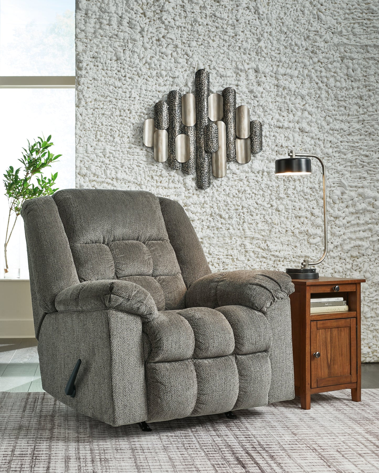 Haines Furniture Outlet - Ashley Furniture - Kegler Living Room - Rocker Recliner / Putty - 4450425