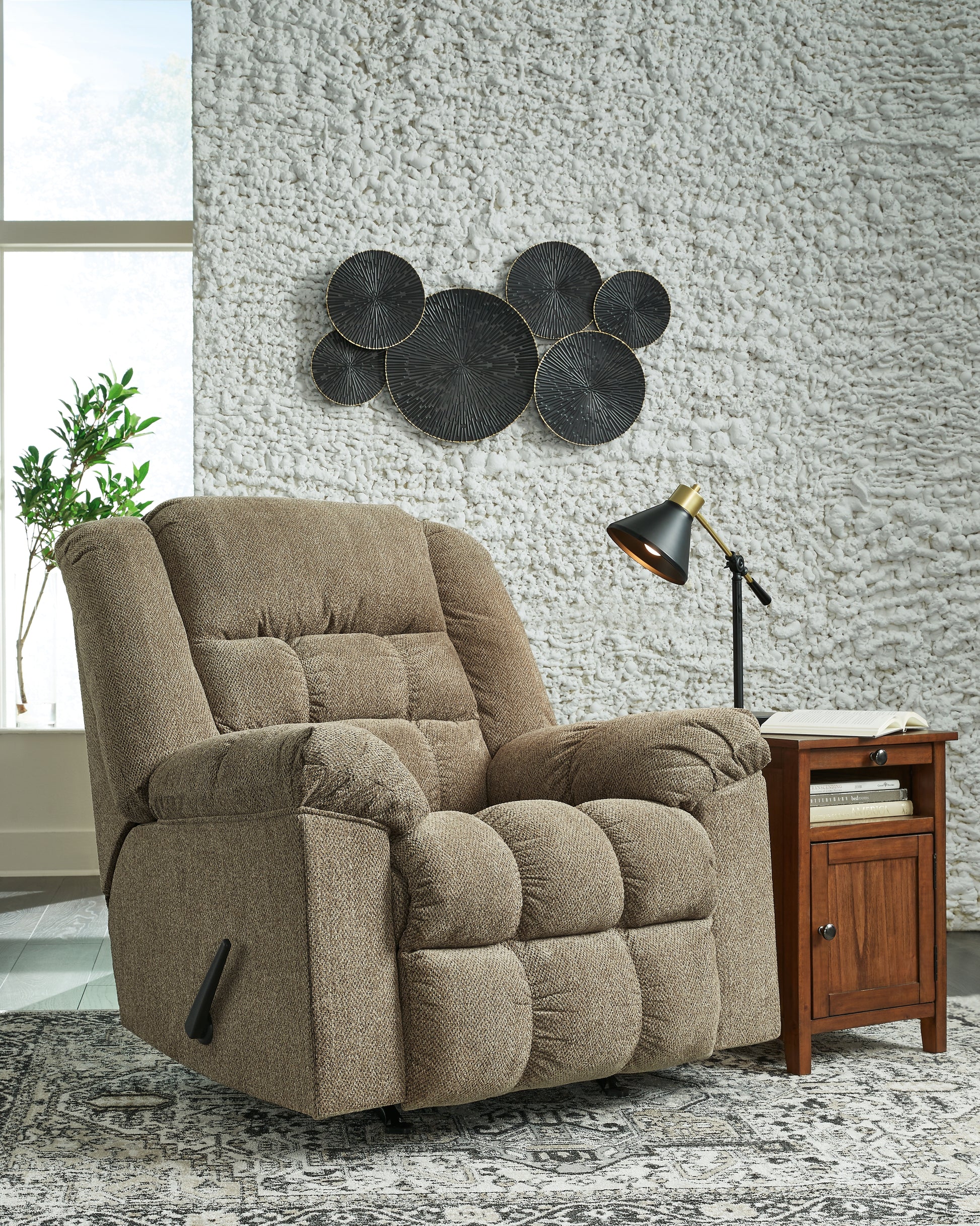 Haines Furniture Outlet - Ashley Furniture - Kegler Living Room - Rocker Recliner / Briar - 4450525