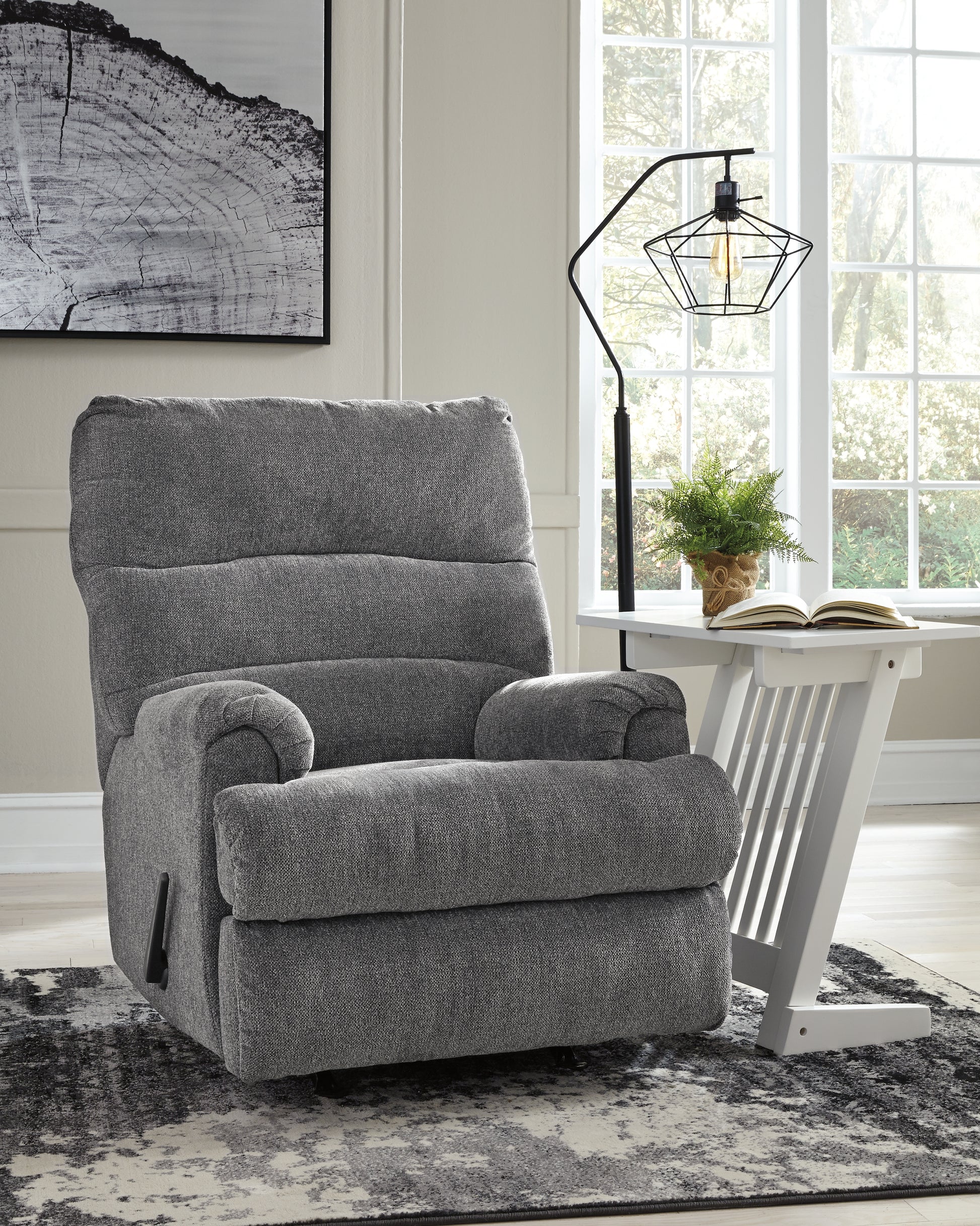 Haines Furniture Outlet - Ashley Furniture - Man Fort Living Room - Rocker Recliner / Dusk - 4660425