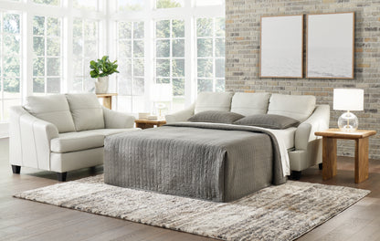 Haines Furniture Outlet - Ashley Furniture - Genoa Living Room - Queen Sofa Sleeper / Coconut - 4770439