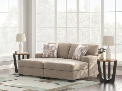 Haines Furniture Outlet - Ashley Furniture - Newellen Sectional - RAF 2-Piece Super Chaise / Hemp - 48404S4