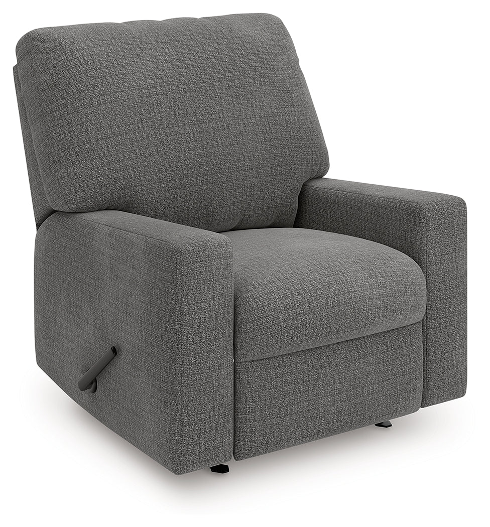 Haines Furniture Outlet - Ashley Furniture - Newellen Living Room - Rocker Recliner / Greystone - 4840525