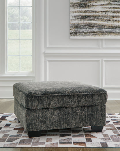 Haines Furniture Outlet - Ashley Furniture - Lonoke Living Room - Chair and a Half / Gunmetal - 5050423