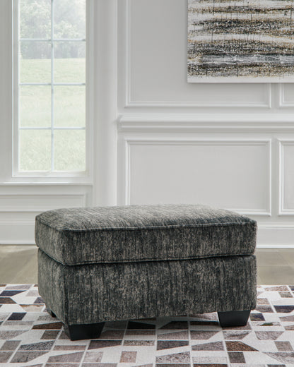 Haines Furniture Outlet - Ashley Furniture - Lonoke Living Room - Ottoman / Gunmetal - 5050414