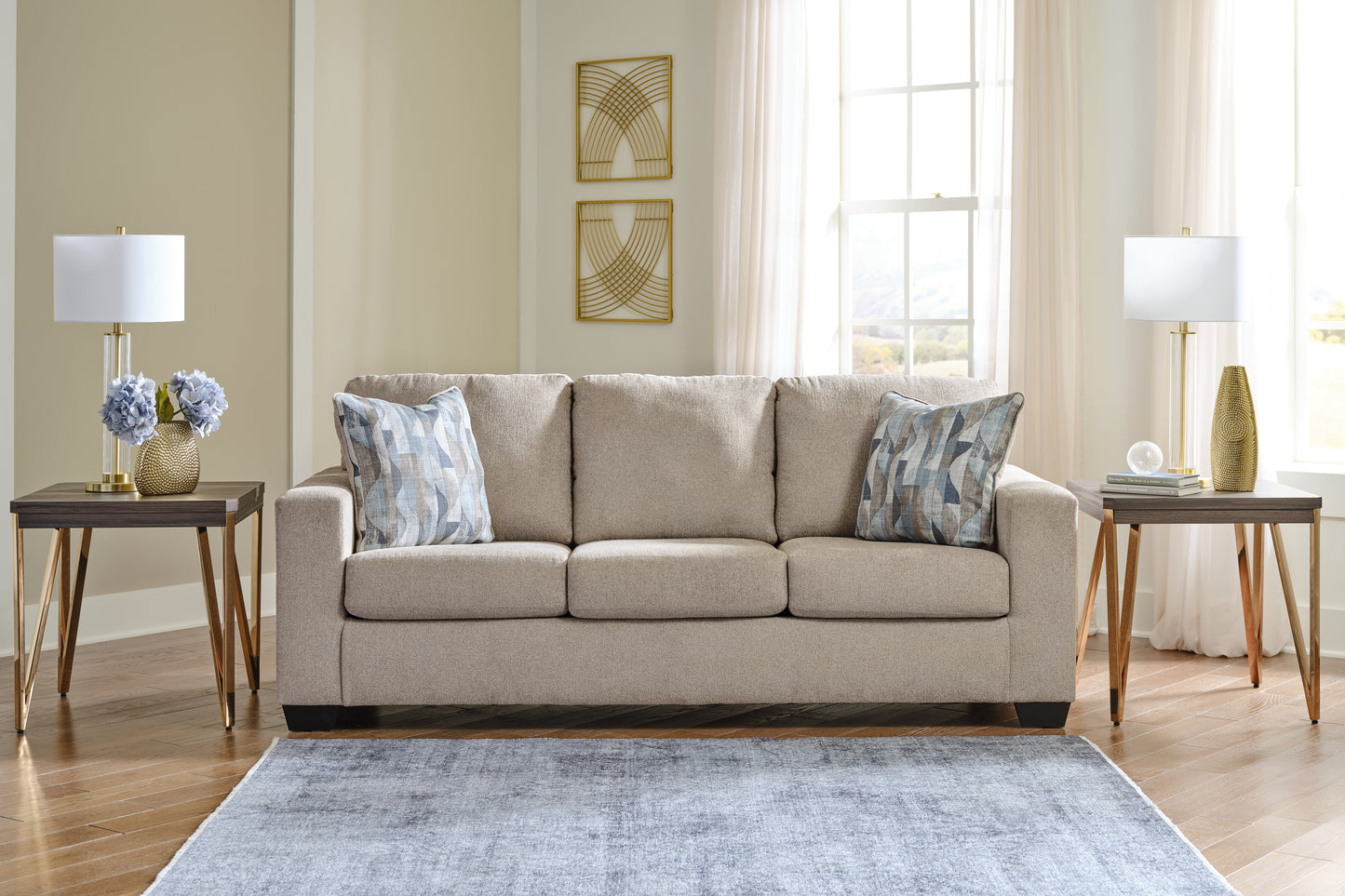 Haines Furniture Outlet - Ashley Furniture - Deltona Living Room - Sofa / Parchment - 5120438