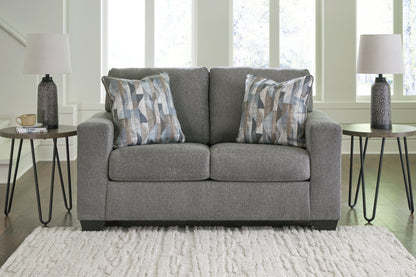 Haines Furniture Outlet - Ashley Furniture - Deltona Living Room - Loveseat / Graphite - 5120535