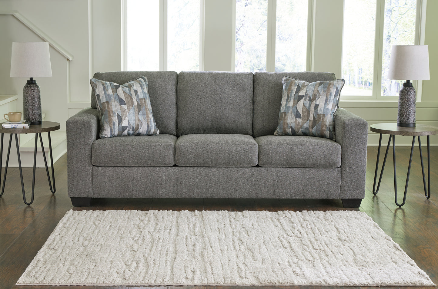 Haines Furniture Outlet - Ashley Furniture - Deltona Living Room - Sofa / Graphite - 5120538
