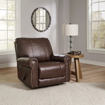 Haines Furniture Outlet - Ashley Furniture - Colleton Living Room - Rocker Recliner / Dark Brown - 5210725