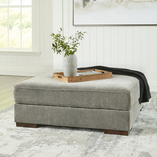 Haines Furniture Outlet - Ashley Furniture - Bayless Living Room - Oversized Accent Ottoman / Smoke - 5230408