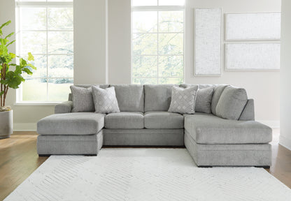 Haines Furniture Outlet - Ashley Furniture - Casselbury Sectional - LAF 2-Piece Sectional with Chaise / Cement - 52906S1