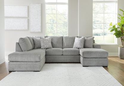 Haines Furniture Outlet - Ashley Furniture - Casselbury Sectional - LAF 2-Piece Sectional with Chaise / Cement - 52906S1