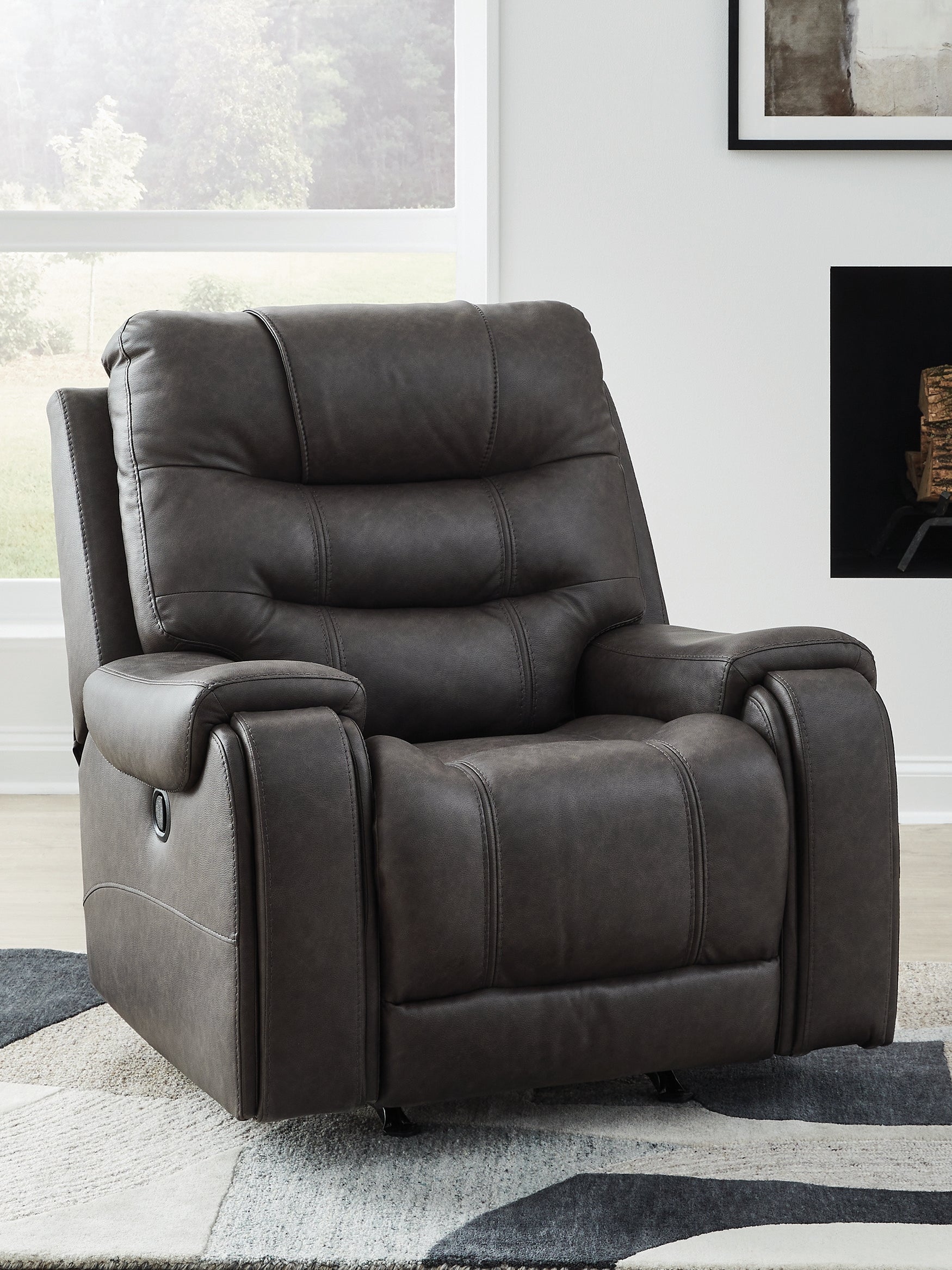 Haines Furniture Outlet - Ashley Furniture - Femley Living Room - Rocker Recliner / Smoke - PC5330625