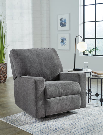 Haines Furniture Outlet - Ashley Furniture - Rannis Living Room - Rocker Recliner / Pewter - 5360225