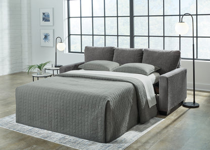 Haines Furniture Outlet - Ashley Furniture - Rannis Living Room - Queen Sofa Sleeper / Pewter - 5360239