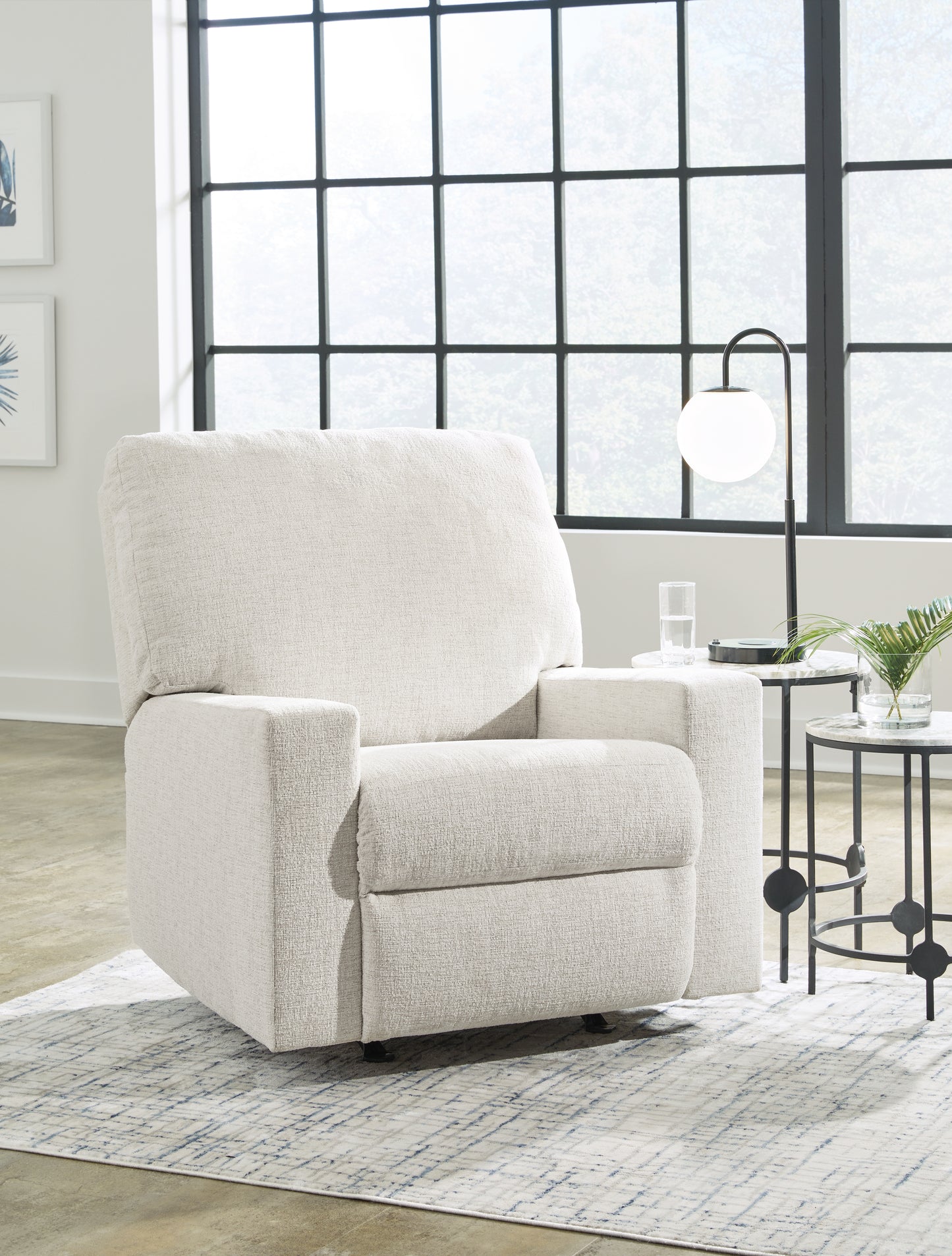 Haines Furniture Outlet - Ashley Furniture - Rannis Living Room - Rocker Recliner / Snow - 5360325