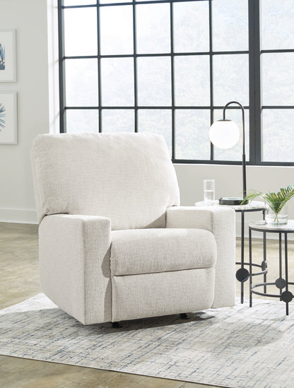 Haines Furniture Outlet - Ashley Furniture - Rannis Living Room - Rocker Recliner / Snow - 5360325