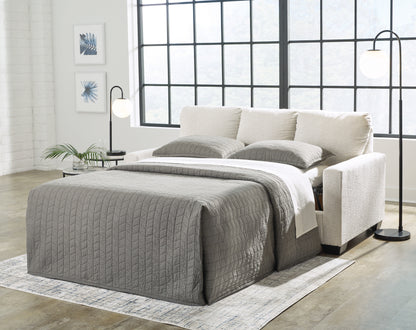 Haines Furniture Outlet - Ashley Furniture - Rannis Living Room - Full Sofa Sleeper / Snow - 5360336
