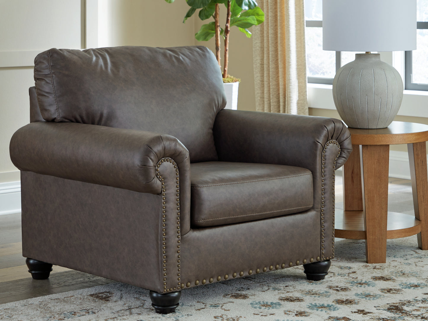 Haines Furniture Outlet - Ashley Furniture - Roxmere Living Room - Chair / Umber - 5550320