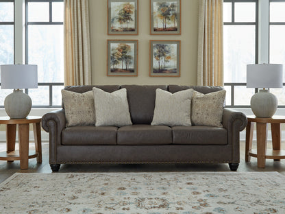 Haines Furniture Outlet - Ashley Furniture - Roxmere Living Room - Sofa / Umber - 5550338