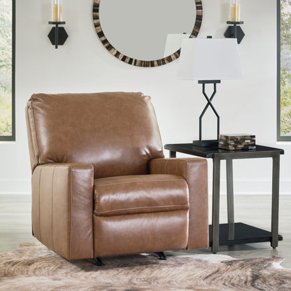 Haines Furniture Outlet - Ashley Furniture - Bolsena Living Room - Rocker Recliner / Caramel - 5560325