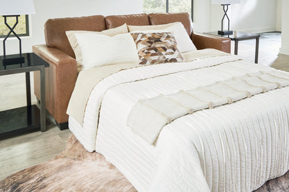 Haines Furniture Outlet - Ashley Furniture - Bolsena Living Room - Queen Sofa Sleeper / Caramel - 5560339