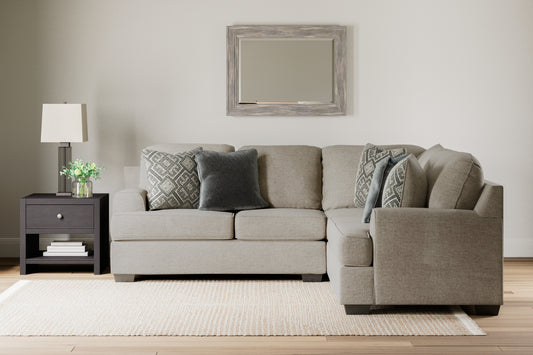 Haines Furniture Outlet - Ashley Furniture - Bovarian Sectional - RAF 4-Piece Sectional / Stone - 56103S5