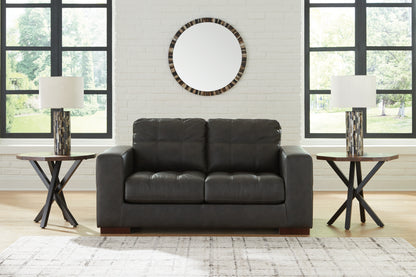 Haines Furniture Outlet - Ashley Furniture - Luigi Living Room - Loveseat / Thunder - 5650635