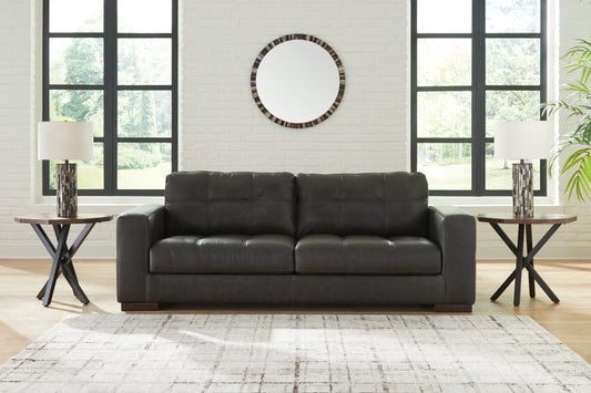 Haines Furniture Outlet - Ashley Furniture - Luigi Living Room - Ottoman / Thunder - 5650614