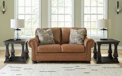 Haines Furniture Outlet - Ashley Furniture - Carianna Living Room - Loveseat / Caramel - 5760435