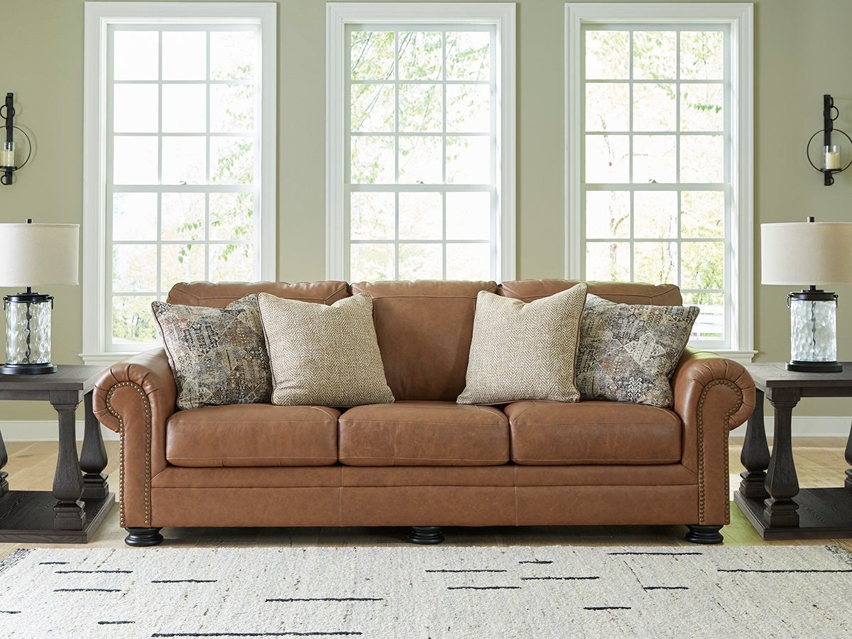 Haines Furniture Outlet - Ashley Furniture - Carianna Living Room - Sofa / Caramel - 5760438