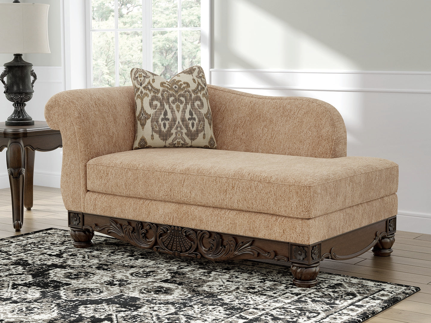Haines Furniture Outlet - Ashley Furniture - Chelsworth Living Room - RAF Corner Chaise / Golden - PC5790516