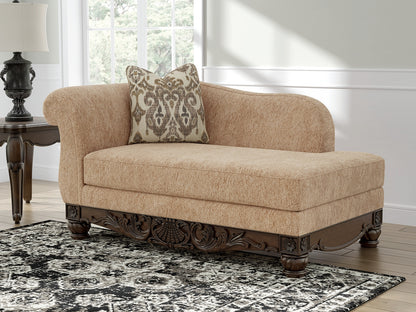 Haines Furniture Outlet - Ashley Furniture - Chelsworth Living Room - RAF Corner Chaise / Golden - PC5790516