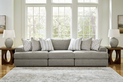 Haines Furniture Outlet - Ashley Furniture - Avaliyah Sectional - RAF 3-Piece Sectional Sofa / Ash - 58103S2