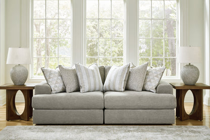 Haines Furniture Outlet - Ashley Furniture - Avaliyah Sectional - RAF 2-Piece Sectional Loveseat / Ash - 58103S1