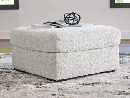 Haines Furniture Outlet - Ashley Furniture - Cuddle Plush Living Room - Oversized Accent Ottoman / Arctic - PC5910608