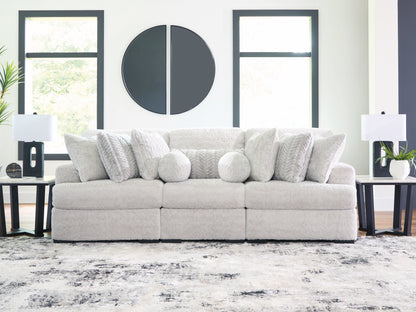 Haines Furniture Outlet - Ashley Furniture - Cuddle Plush Sectional - RAF 3-Piece Sectional / Arctic - PC59106S5