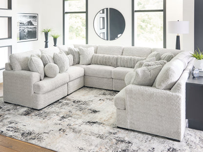 Haines Furniture Outlet - Ashley Furniture - Cuddle Plush Sectional - RAF 8-Piece Sectional / Arctic - PC59106S6