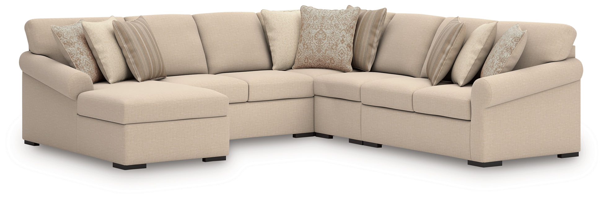 Haines Furniture Outlet - Ashley Furniture - LadyMae Sectional - RAF 2-Piece Sectional with Chaise / Twill - 59404S2