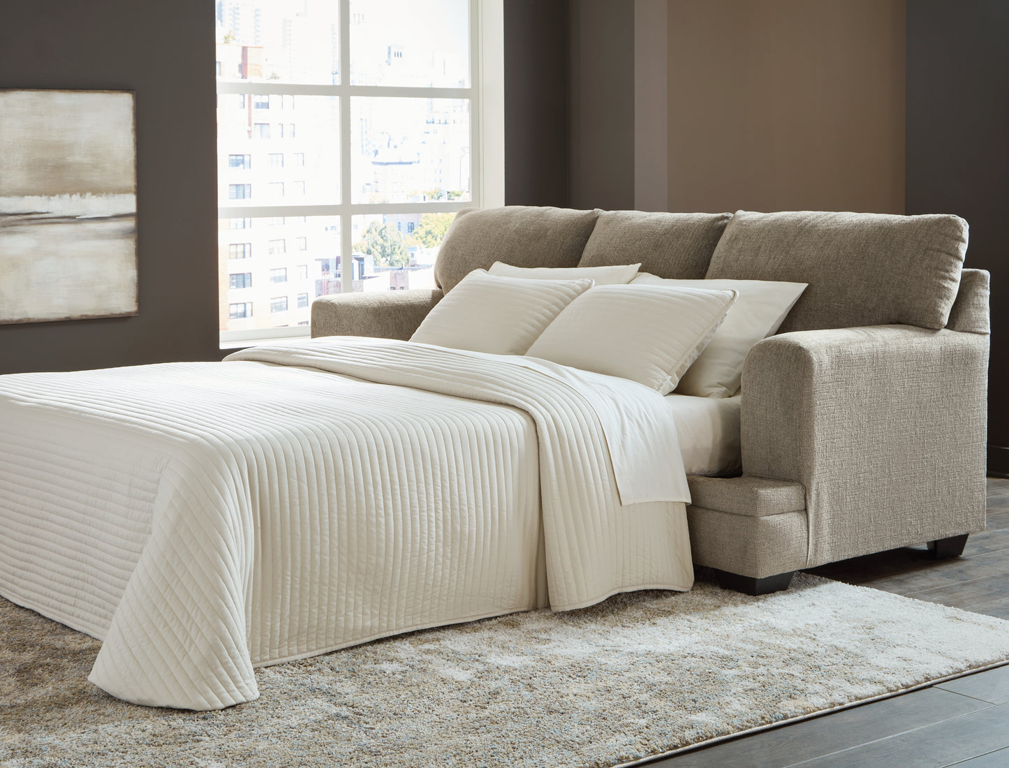 Haines Furniture Outlet - Ashley Furniture - Stonemeade Living Room - Sofa / Nutmeg - 5950538