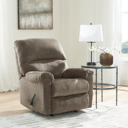Haines Furniture Outlet - Ashley Furniture - Stonemeade Living Room - Rocker Recliner / Nutmeg - 5950525