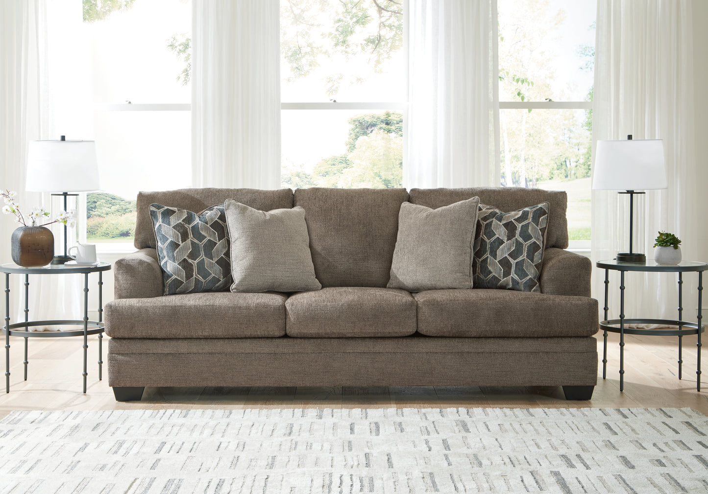 Haines Furniture Outlet - Ashley Furniture - Stonemeade Living Room - Sofa / Nutmeg - 5950538