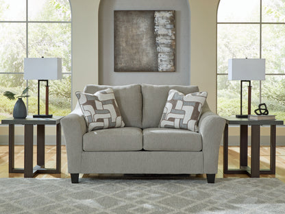 Haines Furniture Outlet - Ashley Furniture - Willarae Living Room - Loveseat / Taupe - 5980335
