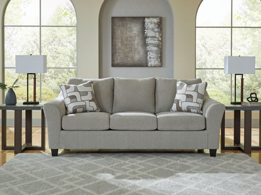 Haines Furniture Outlet - Ashley Furniture - Willarae Living Room - Queen Sofa Sleeper / Taupe - 5980339