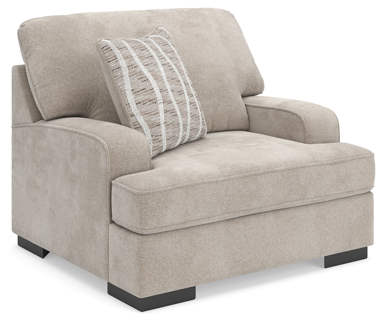 Haines Furniture Outlet - Ashley Furniture - High Profile Living Room - Chair and a Half / Taupe - 5990223