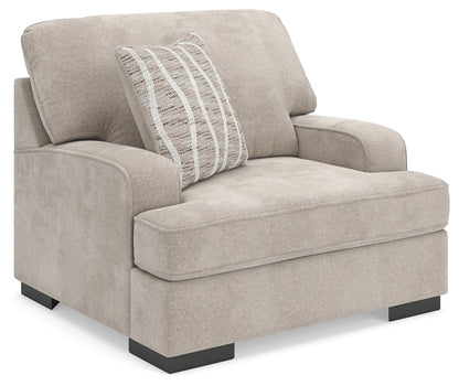 Haines Furniture Outlet - Ashley Furniture - High Profile Living Room - Chair and a Half / Taupe - 5990223