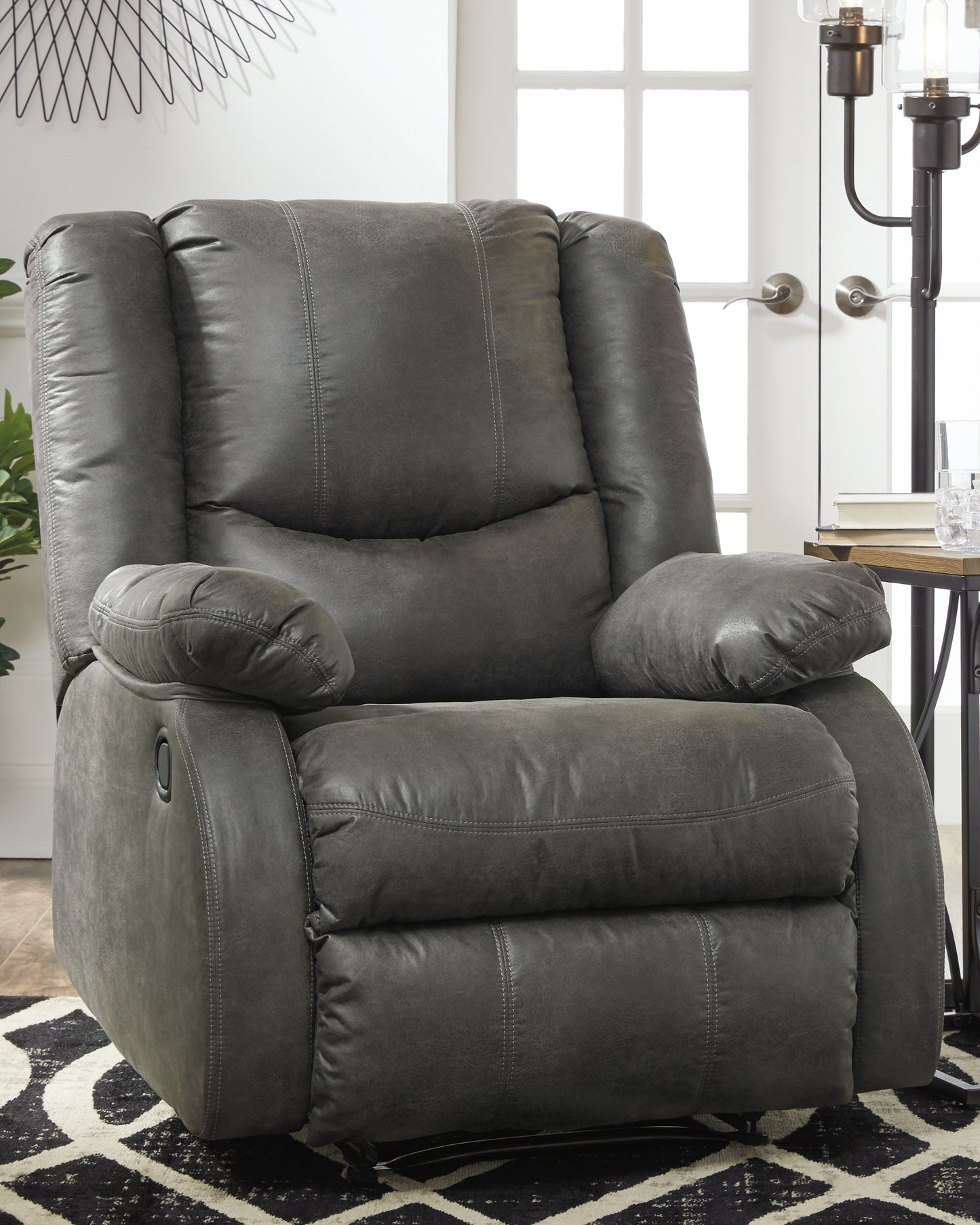 Haines Furniture Outlet - Ashley Furniture - Bladewood Living Room - Zero Wall Recliner / Slate - 6030629