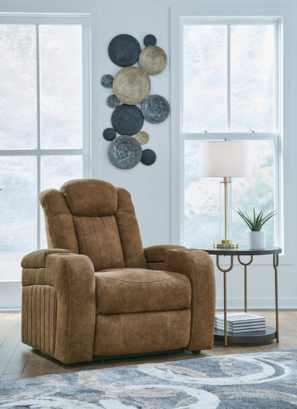 Haines Furniture Outlet - Ashley Furniture - Wolfridge Living Room - PWR Recliner/ADJ Headrest / Brindle - 6070313