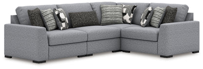 Haines Furniture Outlet - Ashley Furniture - Bealton Sectional - RAF 4-Piece Sectional / Salt and Pepper - 61305S5